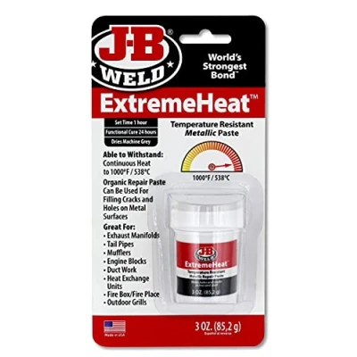 Image of J B Weld 37901 2 Pack 3 oz. Extreme Heat Temperature Resistant Metallic Paste