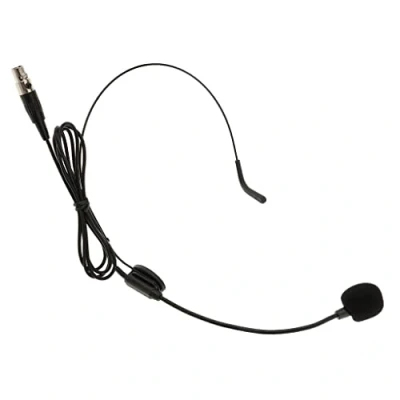 Image of Ear Hook Omni Directional Boom Head Worn Microphone XLR 3Pin, Black