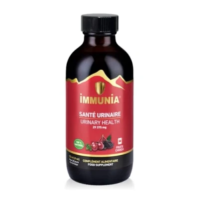 Image of Immunia Urinary Health. Cranberry &amp; Elderberry Concentrate. Fruits from Canada. Natural Antioxidant. Delicious Taste. 5 ml/Day