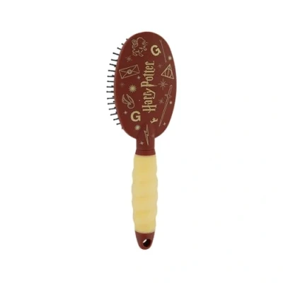 Image of Harry Potter Detangling Hair Brush Ergonomic Silicone Gel Handle All Types Official Hogwarts School Accessory Gryffindor