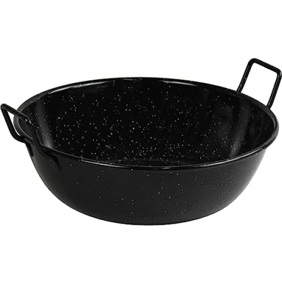 Image of Sterling Ventures Non Stick Deep Frying Kadai Enamel Coated Wok (30cm)