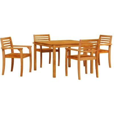 Image of vidaXL 5 Piece Garden Dining Set Made from Solid Acacia Wood
