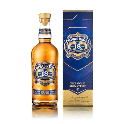 Image of Chivas Regal 18 Year Old Blended Scotch Whisky, Gold Signature, 70 cl