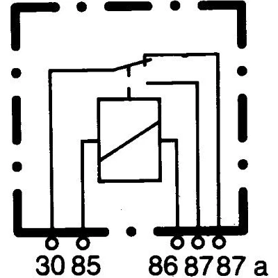 Image of HELLA 4RD 933 332 041 Relay, main current 12V 5 pin connector Changeover Contact with holder