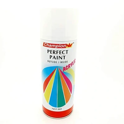 Image of White Spray Paint Aerosol Auto Car Primer Matt Gloss Metallic Wood Metal Plastic