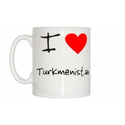 Image of TeeTreeDesigns I Love Heart Turkmenistan Mug