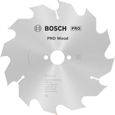 Image of Bosch 1x PRO Wood Circular Saw Blade for Corded Hand Held Saws (for Softwood, Hardwood, Ø mm, Professional Accessory Saw)