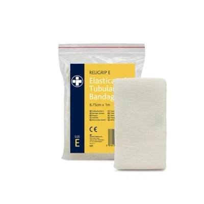 Image of Religrip Natural Elasticated Tubular Bandage E for Large Ankles/Medium Knees/Small Thighs (8.5cm x 1m) (RL475)