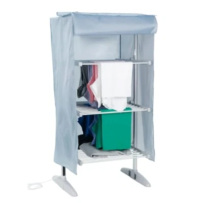 Image of Easylife 4 Tier Electric Clothes Dryer with Cover, Heated Dryer, Strong &amp; Sturdy Indoor Airer Drying Rack Rails for Eco Friendly Laundry Drying​