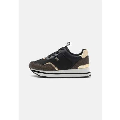 Image of Michael Kors 43R4RNFSCD 007 Raina Trainer Women BLK/Brown UK 7