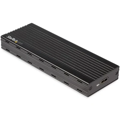 Image of StarTech.com USB C 10Gbps to M.2 NVMe SSD Enclosure Portable External NGFF PCIe Aluminum Case 1GB/s Read/Write Supports 2230, 2242, 2260, 2280 TB3 Compatible Mac &amp; PC (M2E1BMU31C)