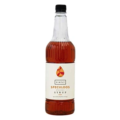 Image of Simply Speculoos Caramelised Biscuit Syrup, Vegan &amp; Nut Free Flavoured Syrup for Coffee, Cocktails Baking (1 Litre)