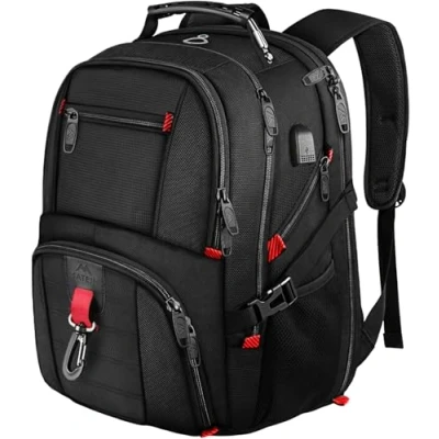 Image of MATEIN Travel Laptop Backpack Large, 17.3 Inch 50L School Bag Water Resistant, Work Computer Rucksack for Men Anti Theft TSA with USB Charging Port, Bags College Business