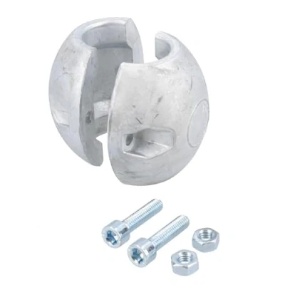 Image of AB Tools 15oz Zinc Clamp On Sacrificial Anode for 1 1/8&quot; Shaft Saltwater Boat Propeller