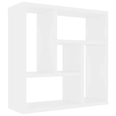 Image of vidaXL Wall Shelf Bedroom Living Room Furniture Mounted Rack Floating Display Hanging Storage Unit Stand Kit White Chipboard