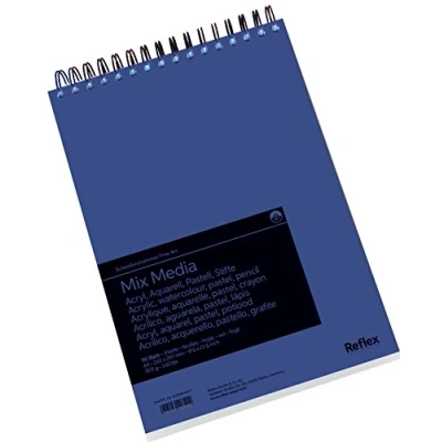 Image of Schoellershammer Mix Media Pad A4, 30 Sheets, Spiral Bound, 300gsm White Paper, VF5004286