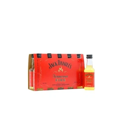 Image of Jack Daniel&#039;s Tennessee Fire Miniatures 10 x 5cl Whiskey Liqueur 35% ABV