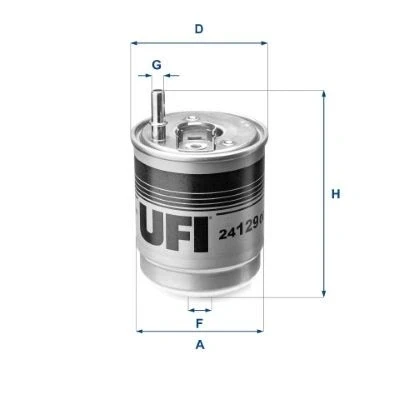 Image of 31922F6900 Fuel Filter UFI 24.129.00 Insert 9,8mm HYUNDAI: i30 III Hatchback, Estate