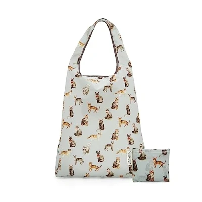 Image of Cooksmart British Designed Small Eco Bag Bags With Handles Great For On The Go Friendly Option Shopping Curious Cats
