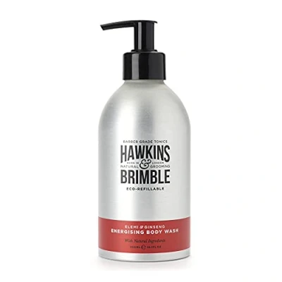 Image of Hawkins &amp; Brimble Bodywash Eco Refillable Bottle 300ml for Men Hydrating Naturally Fragranced Body Cleaner Reusable Life Friendly (Body Wash Refill)