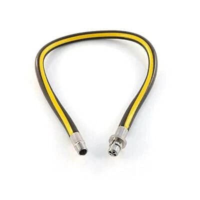 Image of Midbrass Domestic Gas Cooker/Oven Supply Hose With Straight Bayonet BS EN14800CE (4 Foot X 1/2&quot;)