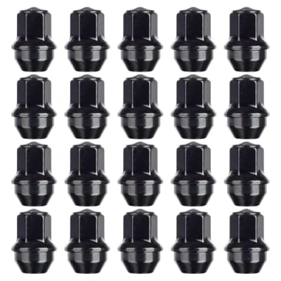 Image of Ellis Excellence Set of 20 Black Alloy Wheel Nuts, M14 x 1.5, 21mm Hex, Compatible With Tesla &amp; Transit Vehicles More