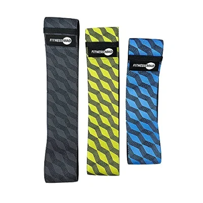 Image of Fitness Mad Squat Bands, Non Slip Sold Individually or Set of 3, Resistance Band, Booty Bands for Women &amp; Men, Exercise Home Workouts (Set)