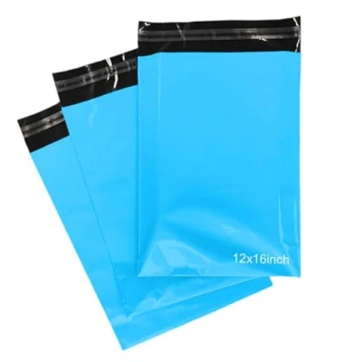 Image of PACKY® 100 Baby Blue Postage Bags 12&#039;&#039; x 16&#039;&#039; Self Sealed Parcel 300mm 400mm Strong Waterproof Colour Mailing Eco Friendly Poly Mailers Delivery Courier Shipping Mailer