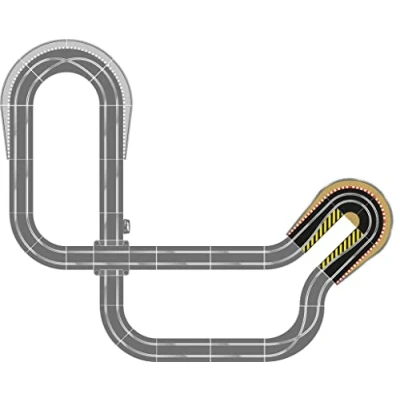 Image of Scalextric Hairpin Curve Track Accessory Pack, Black