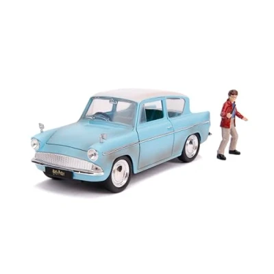 Image of Jada JA31127 1:24 1959 Ford Anglia with Harry Potter Figure, Rusty Blue