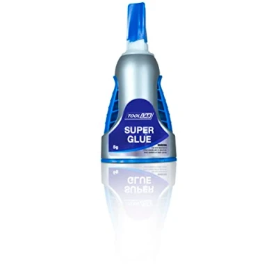Image of Tool Lab Super Glue With Precision Control Nozzle Dropper for Application of Clear Fast Setting Supper Strong 5g