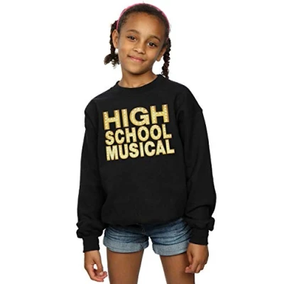 Image of Disney Girls Princess Jasmine Sparkle and Shine Sweatshirt Black 12 13 Years