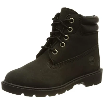 Image of Timberland Unisex Kids 6 Inch Wr Basic (Youth) Ankle Boot, Black, 12.5 UK Child