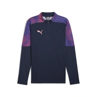 Image of Puma 1/4 ZIP Long sleeved top, Men&#039;s, Size: Small, Club navy/dark amethyst