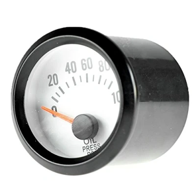 Image of Mintice™ Car Motor Vehicle Black Face 2&quot; 52mm Pointer Oil Press Pressure Gauge Meter LED Light