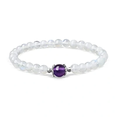 Image of COAI Women&#039;s Beaded Bracelet Amethyst Moonstone Crystal for Women