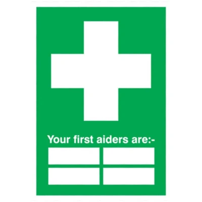 Image of Sitesafe First Aiders Rigid PVC Sign 297 x 420mm