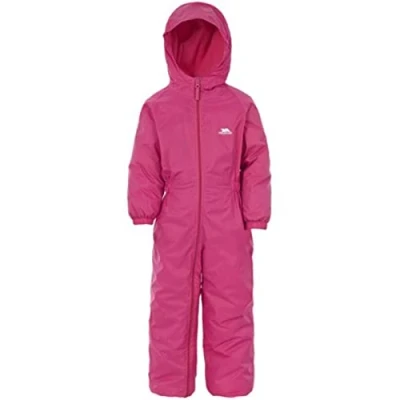 Image of Trespass Dripdrop, Raspberry, 12 18 months, Waterproof Rain Suit with Hood Kids Unisex