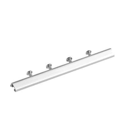 Image of Fineline Aluminium Heavy Duty Smooth, Bendable Window Curtain Rail Track Set (Connector (Pack of 1), White Track)