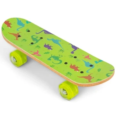Image of OzBozz DINOSAUR SKATEBOARD WITH FLASHING Wheels 17 INCH Deck Adorable Dino Decoration Light Up When Moving, Assorted Designs and Colours