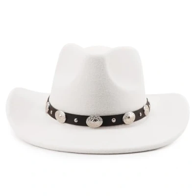 Image of DRESHOW Wide Brim Hat Fedora for Women Belt Buckle Retro Panama Floppy