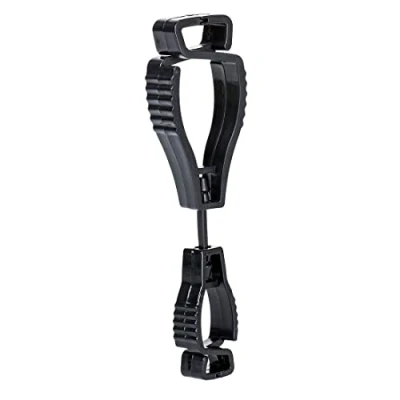 Image of Portwest A002 Black Metal Free Safety Glove Clip Holder Hanger Work Clamp