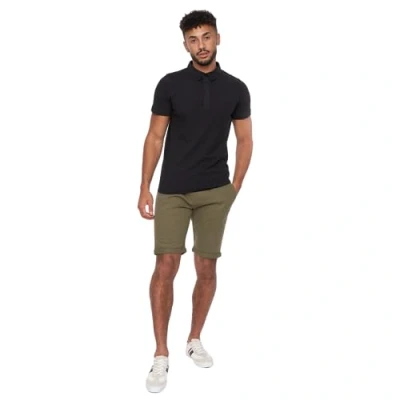 Image of Crosshatch Mens Slim Fit Chino Cotton Summer Casual Shorts(30W/Olive)