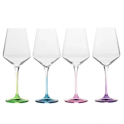 Image of Krosno White Wine Glasses 4 Set of Wedding Gift Crystal Glass Lead Free Durable Scratch Resistant an Idea for a