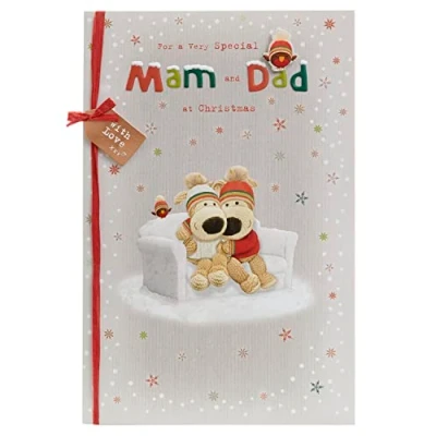 Image of Boofle Christmas Card for Mam &amp; Dad Cute Design