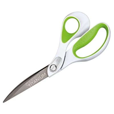 Image of Westcott E 16445 00 9 Inch Heavy Duty Carbo Titanium Bent Scissor, 23,8 cm, White Green