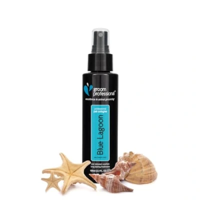 Image of GROOM PROFESSIONAL Blue Lagoon Dog Cologne Spray Perfume for Smelly Dogs Deodorant Refreshing Fresh Aroma Perfect Between Washes, 100ml
