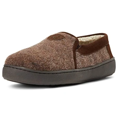 Image of ARIAT Men&#039;s Indoor &amp; Outdoor Rubber Bottom Lincoln Slippers, Brown, 10