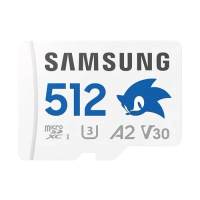 Image of Samsung Memory MB MD512SA Sonic PRO Plus MicroSD Card for Gaming Console, Action Cam and Drones, 512GB, UHS I U3, Up to 180MB/s