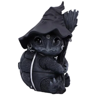 Image of Nemesis Now Shellial Cult Cutie Turtle Figurine, Resin, Black, Cast in the Finest Expertly Hand Painted